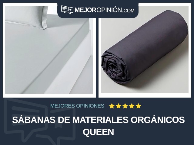 Sábanas De materiales orgánicos Queen