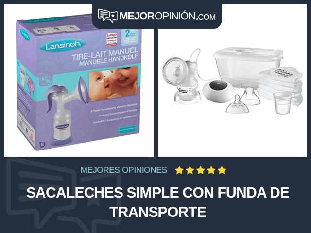 Sacaleches Simple Con funda de transporte