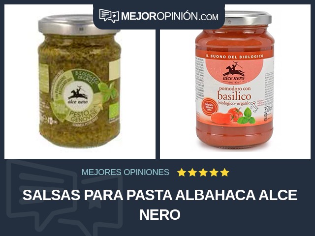 Salsas para pasta Albahaca alce nero