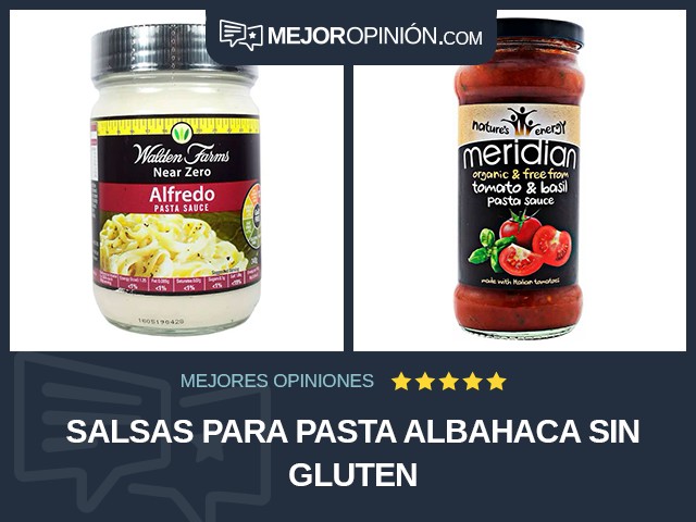 Salsas para pasta Albahaca Sin gluten