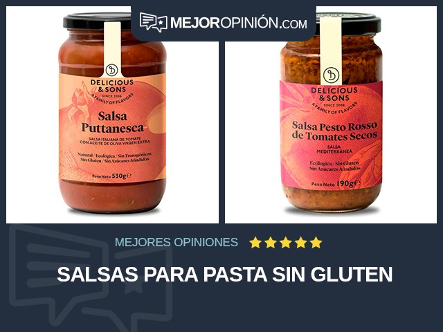 Salsas para pasta Sin gluten