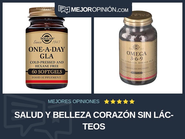 Salud y belleza Corazón Sin lácteos