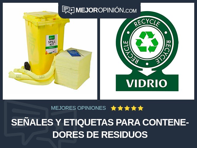 Señales y etiquetas para contenedores de residuos