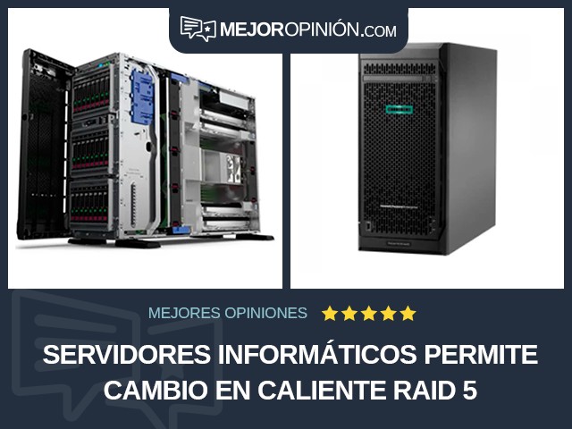 Servidores informáticos Permite cambio en caliente RAID 5