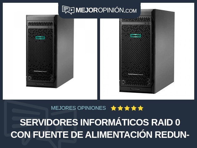 Servidores informáticos RAID 0 Con fuente de alimentación redundante