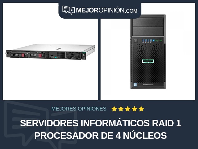 Servidores informáticos RAID 1 Procesador de 4 núcleos