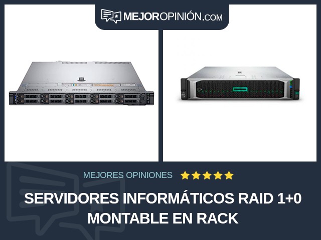 Servidores informáticos RAID 1+0 Montable en rack