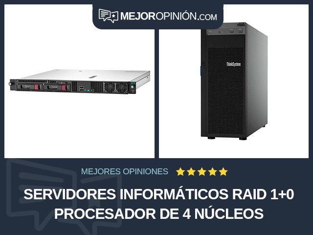 Servidores informáticos RAID 1+0 Procesador de 4 núcleos