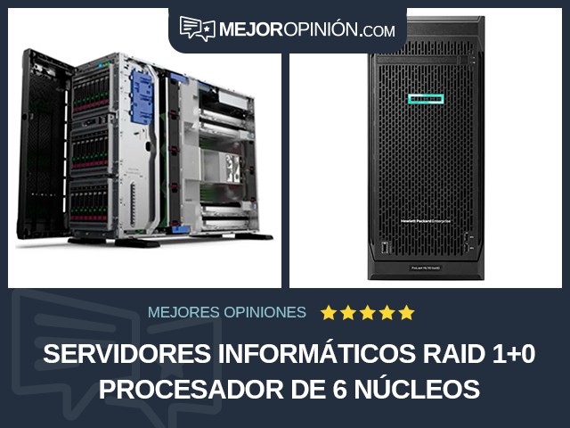 Servidores informáticos RAID 1+0 Procesador de 6 núcleos