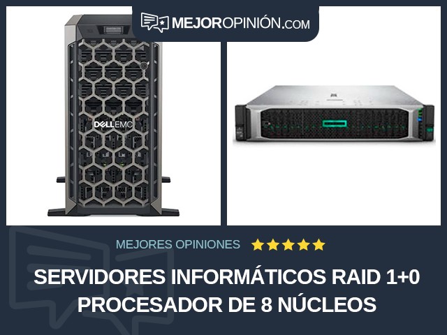 Servidores informáticos RAID 1+0 Procesador de 8 núcleos