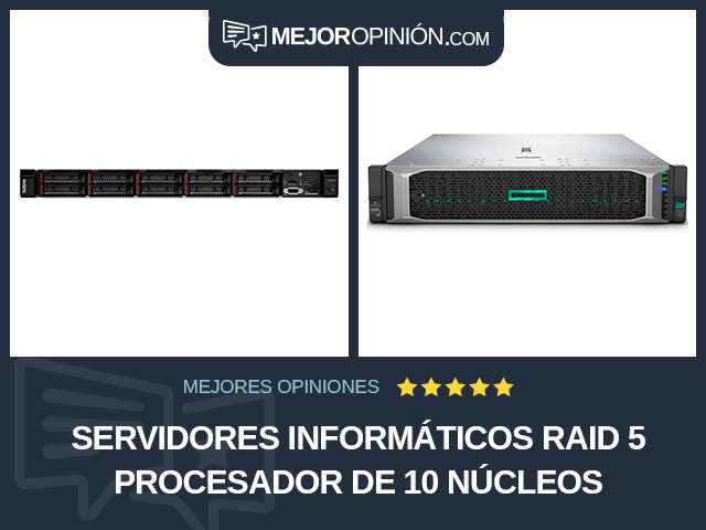 Servidores informáticos RAID 5 Procesador de 10 núcleos