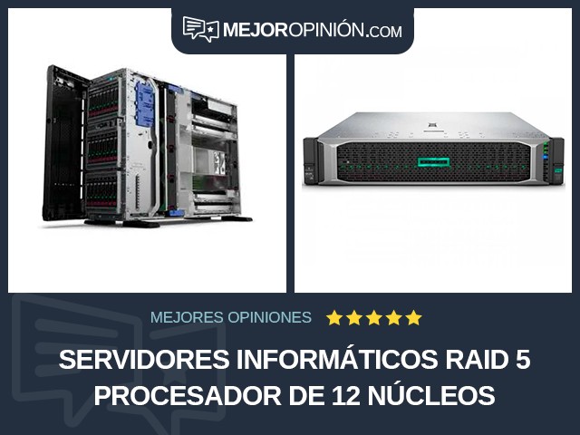 Servidores informáticos RAID 5 Procesador de 12 núcleos