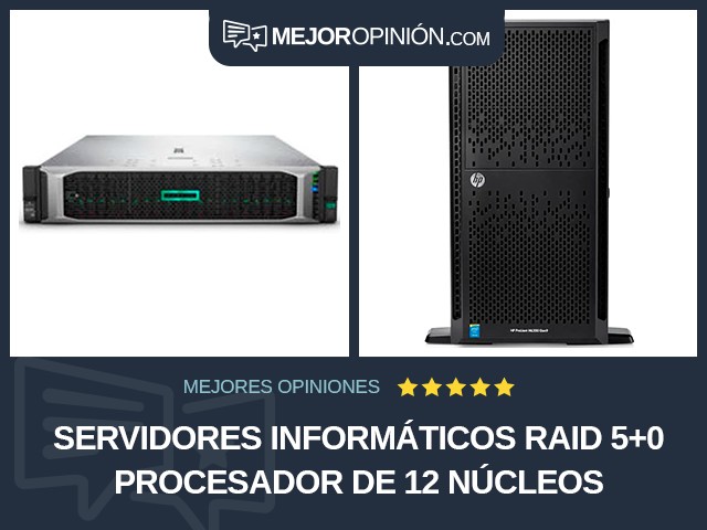 Servidores informáticos RAID 5+0 Procesador de 12 núcleos