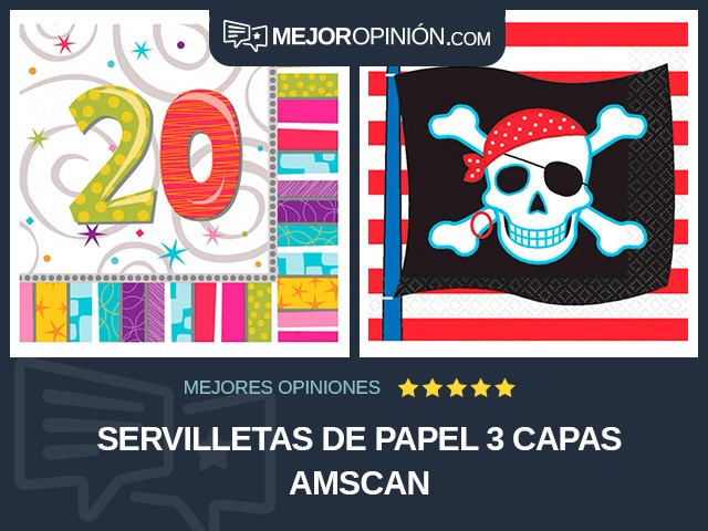 Servilletas de papel 3 capas Amscan