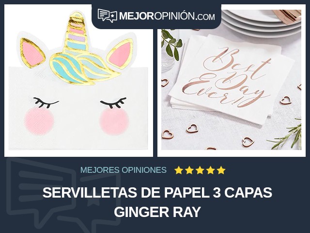 Servilletas de papel 3 capas Ginger Ray