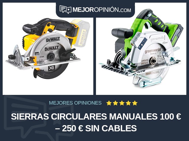 Sierras circulares manuales 100 € – 250 € Sin cables