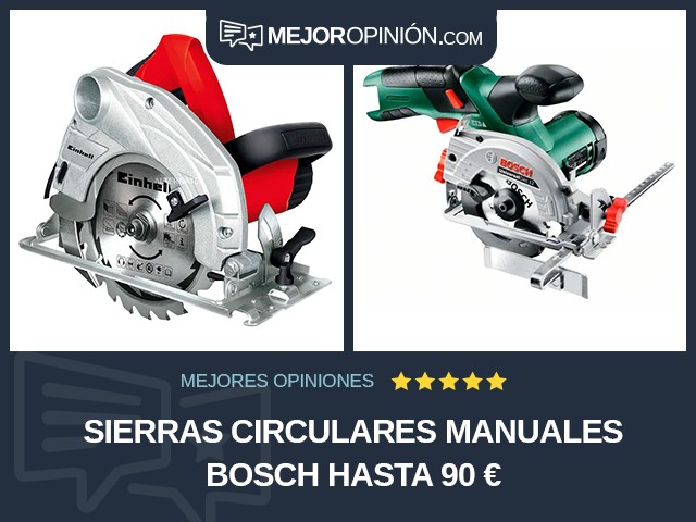 Sierras circulares manuales Bosch Hasta 90 €