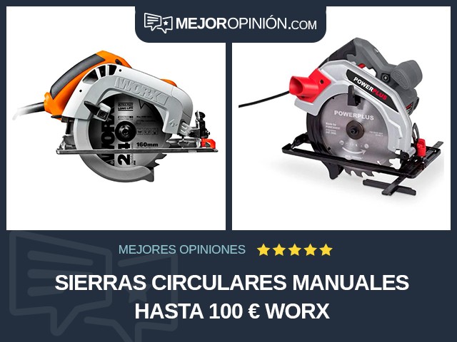 Sierras circulares manuales Hasta 100 € WORX