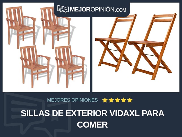 Sillas de exterior vidaXL Para comer