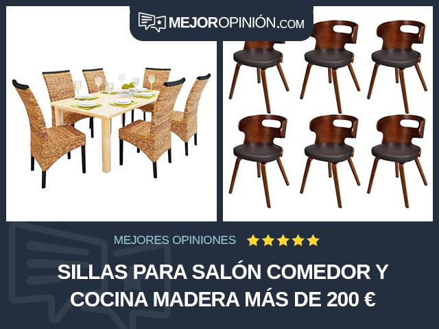 Sillas para salón comedor y cocina Madera Más de 200 €