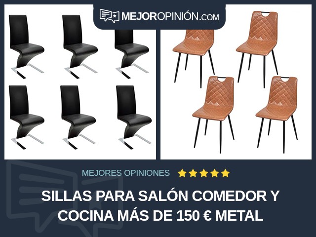 Sillas para salón comedor y cocina Más de 150 € Metal