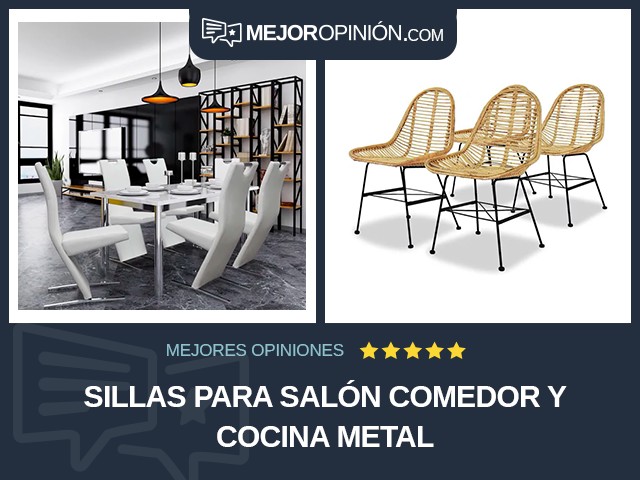 Sillas para salón comedor y cocina Metal