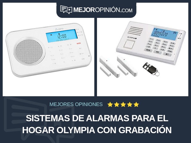 Sistemas de alarmas para el hogar Olympia Con grabación