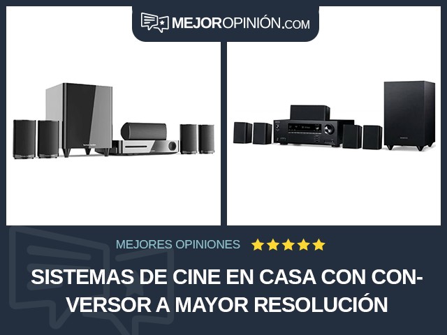 Sistemas de cine en casa Con conversor a mayor resolución