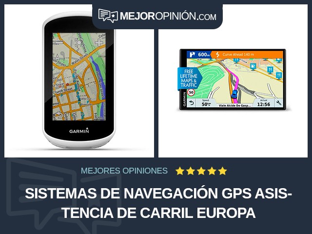 Sistemas de navegación GPS Asistencia de carril Europa