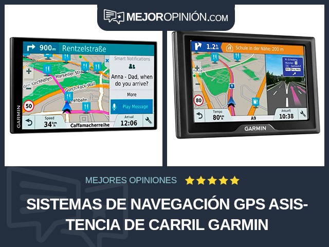 Sistemas de navegación GPS Asistencia de carril Garmin