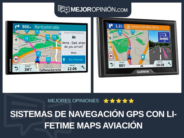 Sistemas de navegación GPS Con Lifetime Maps Aviación