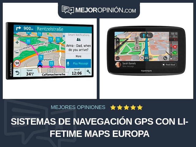 Sistemas de navegación GPS Con Lifetime Maps Europa
