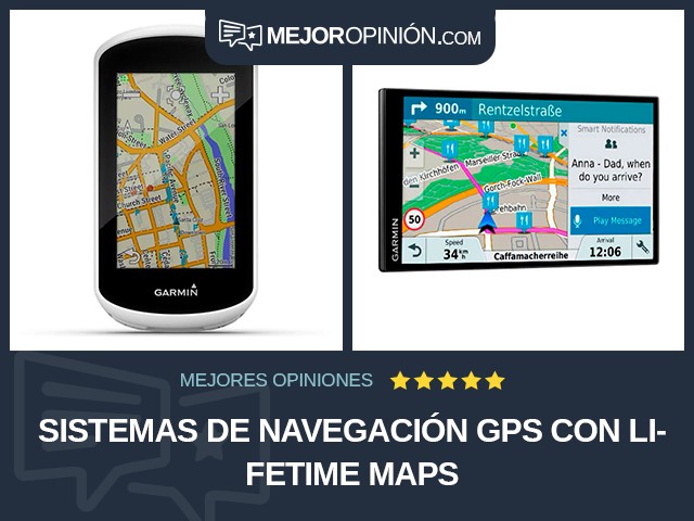 Sistemas de navegación GPS Con Lifetime Maps