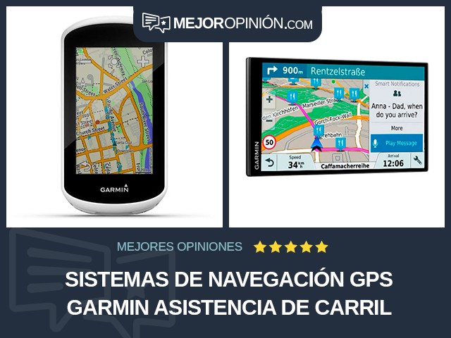 Sistemas de navegación GPS Garmin Asistencia de carril