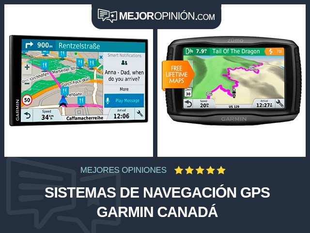 Sistemas de navegación GPS Garmin Canadá
