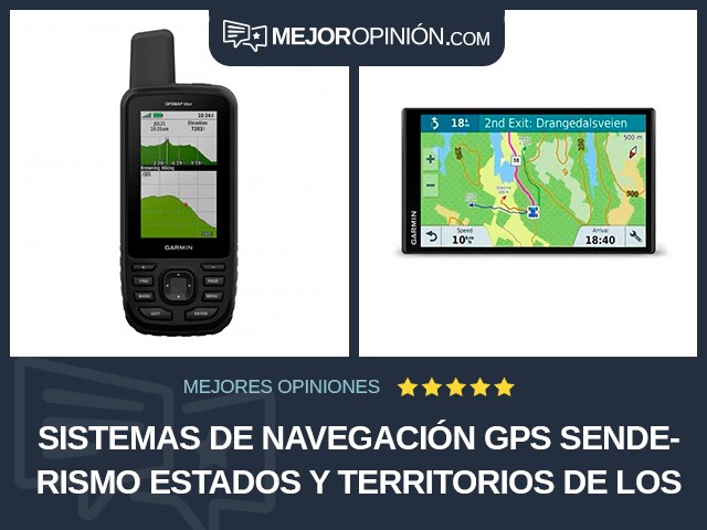 Sistemas de navegación GPS Senderismo Estados y Territorios de los Estados Unidos