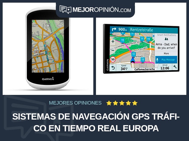 Sistemas de navegación GPS Tráfico en tiempo real Europa