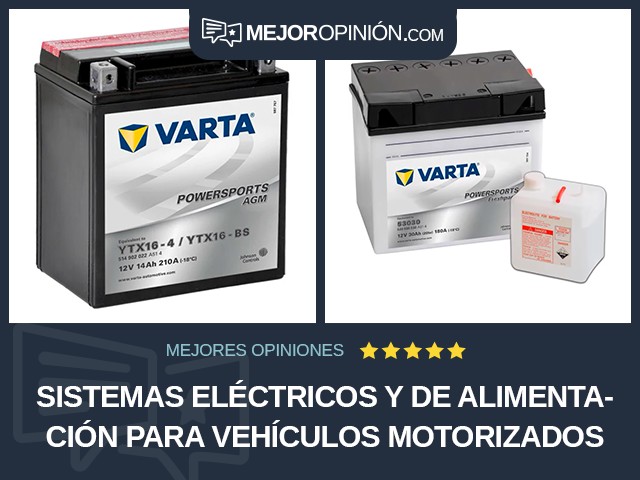 Sistemas eléctricos y de alimentación para vehículos motorizados