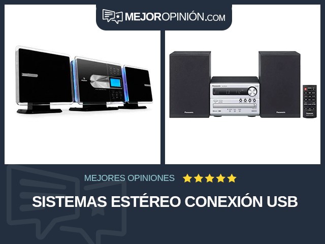 Sistemas estéreo Conexión USB