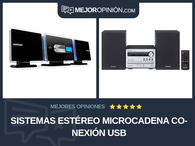 Sistemas estéreo Microcadena Conexión USB