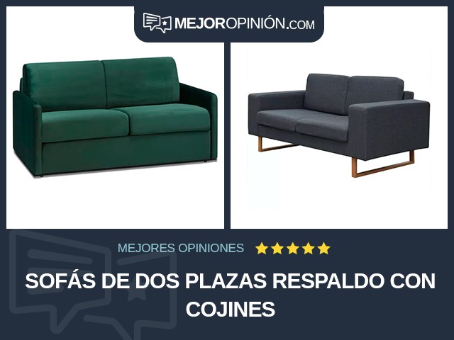 Sofás De dos plazas Respaldo con cojines