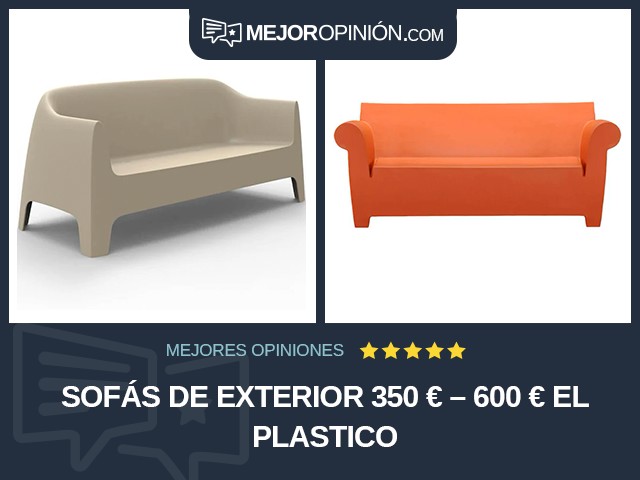 Sofás de exterior 350 € – 600 € El plastico