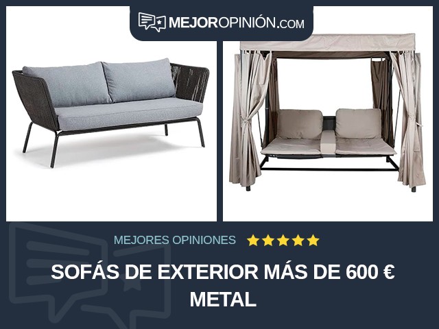 Sofás de exterior Más de 600 € Metal