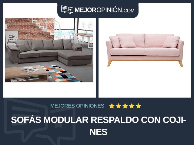 Sofás Modular Respaldo con cojines