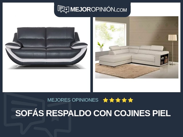 Sofás Respaldo con cojines Piel