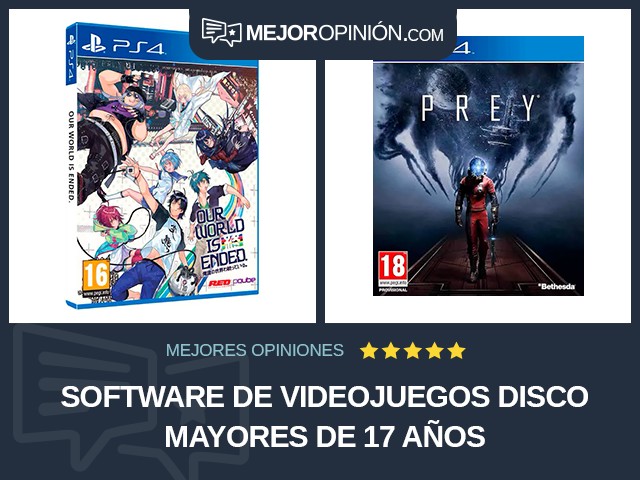 Software de videojuegos Disco Mayores de 17 años