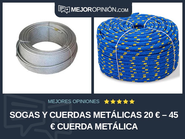 Sogas y cuerdas metálicas 20 € – 45 € Cuerda metálica