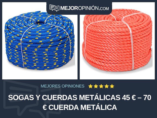 Sogas y cuerdas metálicas 45 € – 70 € Cuerda metálica