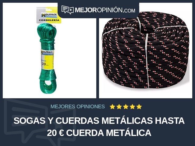 Sogas y cuerdas metálicas Hasta 20 € Cuerda metálica