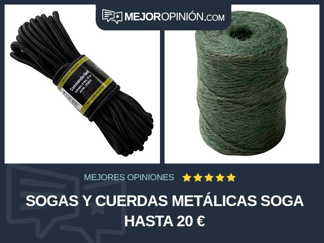 Sogas y cuerdas metálicas Soga Hasta 20 €